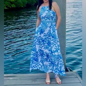 Lilly Pulitzer Charlese Cotton Maxi Dress - Resort White Glisten In The Sun